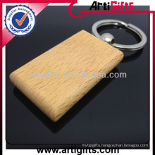 Promotional cheap custom wooden keychain